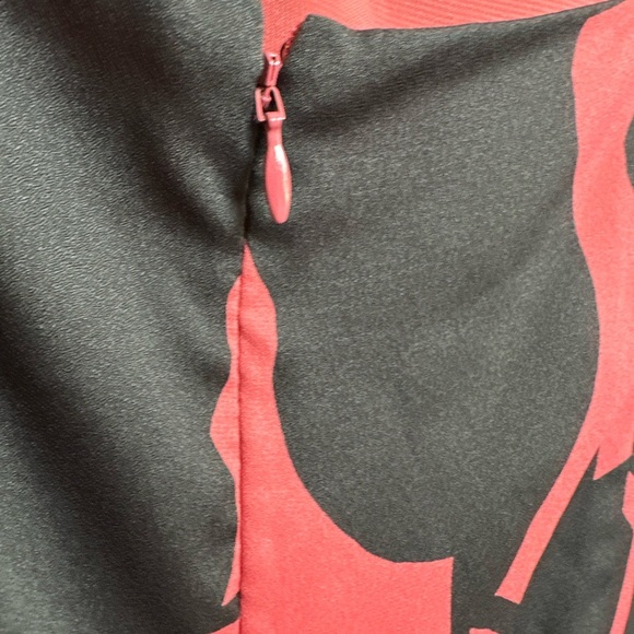 Loft Women’s Black and Red Sleeveless with Spaghetti Straps Mini Dress, Size 6 - Picture 9 of 11